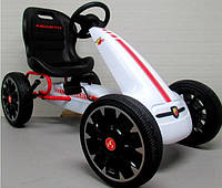 Картинг педальний GOKART, гокарт, ABARTH WHITE G Білий