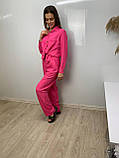 Костюм брючний сорочка штани малиновий колір, фото 6