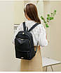 Класичний рюкзак нейлоновий 37х28х13 см Чорний, фото 3