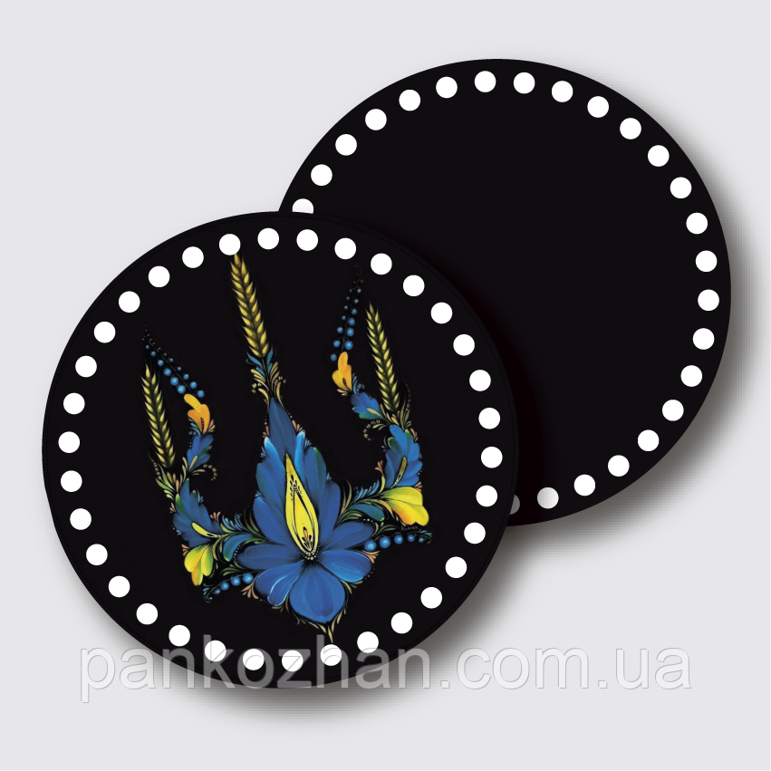 Комплект до в'язаної сумки з акрилу, коло 20см, фото 1