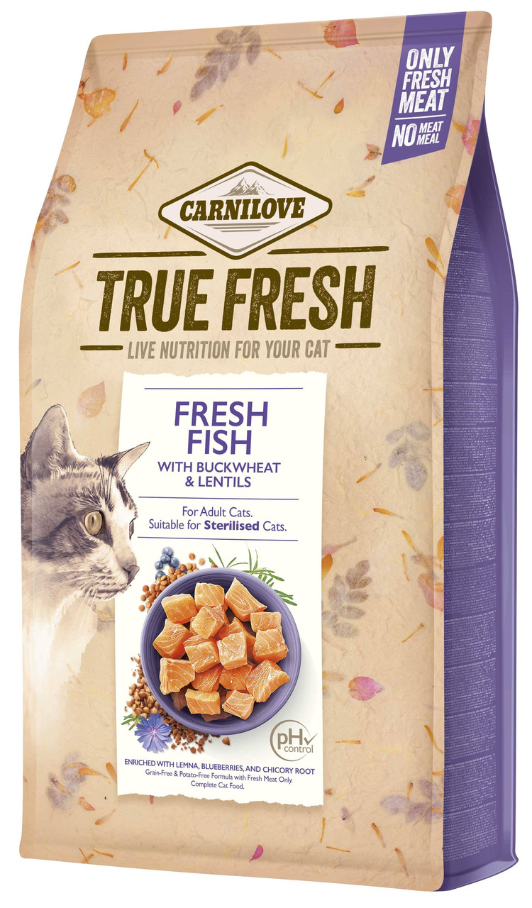 Беззерновий корм для стерилізованих кішок зі свіжою рибою Carnilove True Fresh Cat Fish 4,8 кг, фото 1