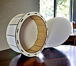 Подарункова коробка-бокс з відкидною кришкою кругла білого кольору, фото 5