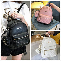 Набір 2 в 1 міський жіночий міні рюкзак на кожен день + гаманець ключниця