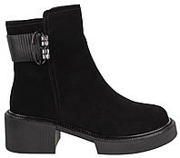 Женские ботинки на каблуке Oeego, Черный, 36