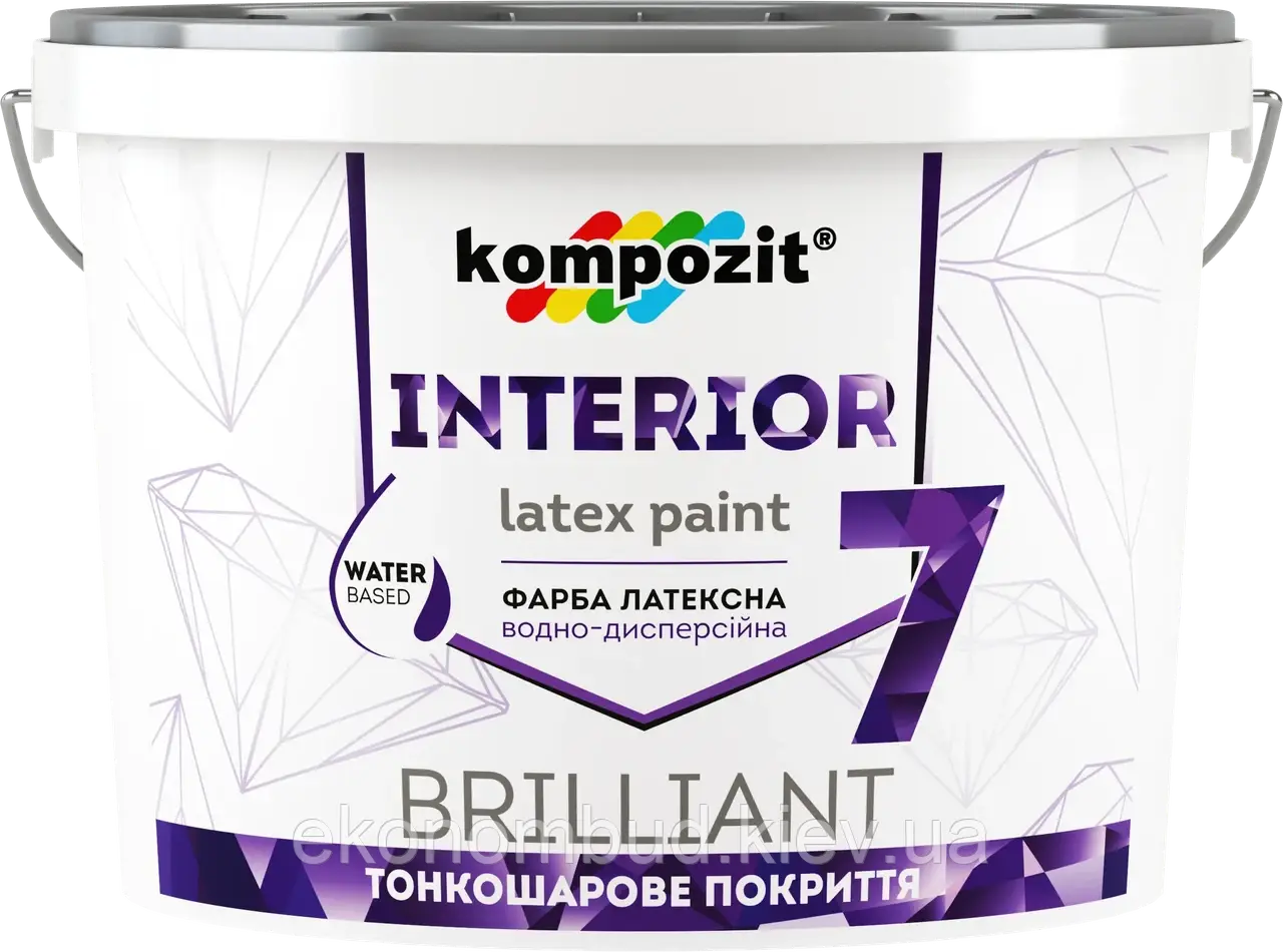 Фарба інтер’єрна INTERIOR 7 (Колір: Білий, Фасування: 4,2 кг, Блиск: Глибоко-матовий)