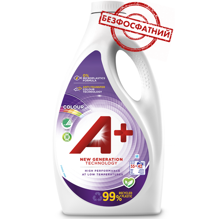 Гель для прання A+ Color для кольорової білизни 2200 мл 42 пр