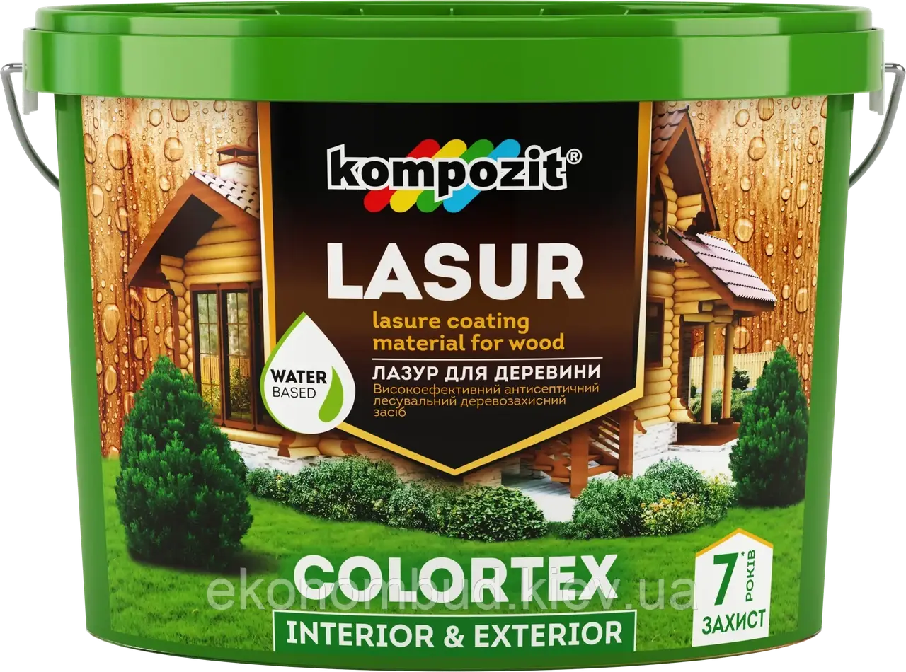 Лазур для деревини COLORTEX (Колір: Дуб, Фасування: 0,9 л, Блиск: Напівглянцевий)