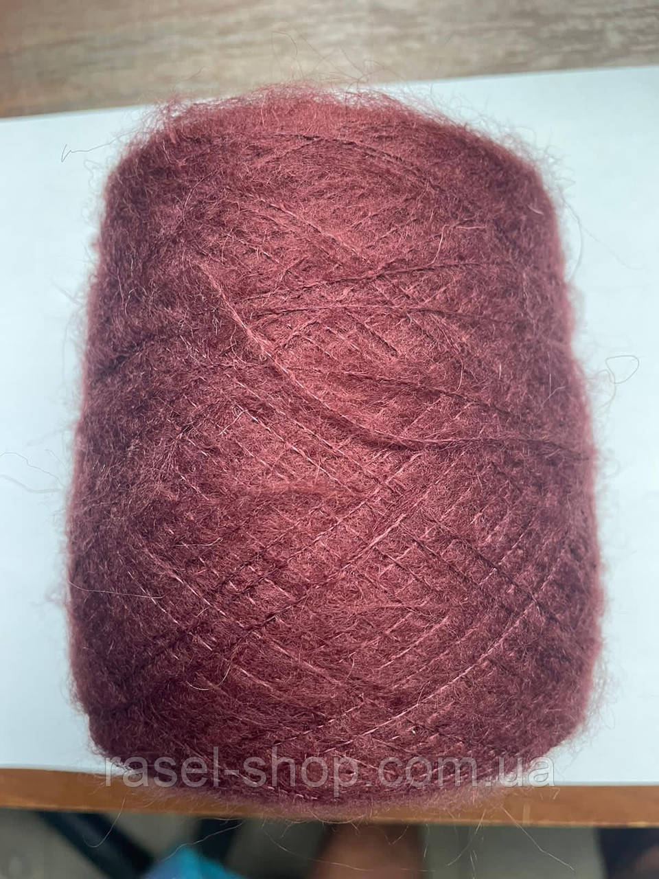 Італійський Мохер вишневий 1000 метрів у 100грамах, фото 1