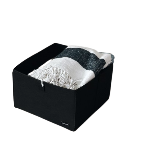 Коробка ORGANIZE для зберігання одягу L - 30x30x20 см (чорний)