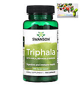 Трифала, Swanson, Triphla з амлою, бехадою та харадою, 500 мг, 100 капсул