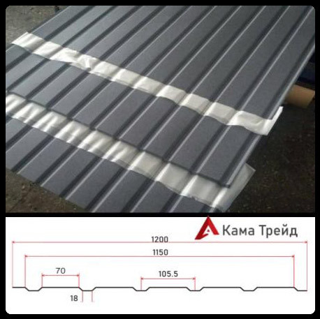 Профнастил С-10 "КамаТрейд" 0,45 мм Китай РЕМА Ral