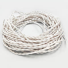 Провід для зовнішньої ретро електропроводки білий 0,75 2-х жильний ER-1091