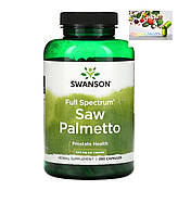 Мужское здоровье, Saw Palmetto, сереноя, Swanson, Full Spectrum Saw Palmetto, 540 мг, 250 капсул