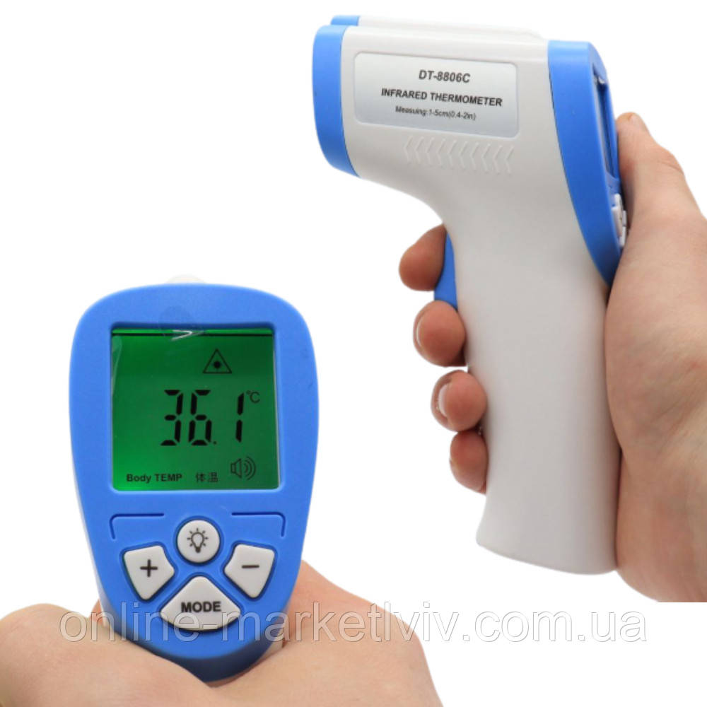 Купить Бесконтактный инфракрасный термометр 0-100°C, DT-8806C ...