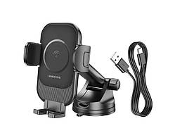 Тримач для телефону в авто BOROFONE BH203 з бездротовою зарядкою 5W-15W