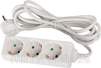 Подовжувач 3 гнізда, 7м, з з/к, baby protect, 3500Вт, 16А, E.NEXT, (s042123), фото 1