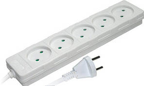 Подовжувач 5 гнізд, 5м, без з/к, baby protect, 2300Вт, 10А, E.NEXT, (s042067), фото 1