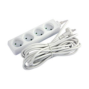 Подовжувач 4 гнізда, 5м, без з/к, baby protect, 2300Вт, 10А, E.NEXT, (s042063), фото 1