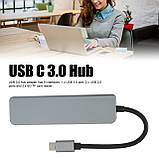 ASHATA USB C Hub, USB-концентратор 5 в 1 з портом USB 3.0, 2 надтонкий високошвидкісний USB-адаптер, фото 2