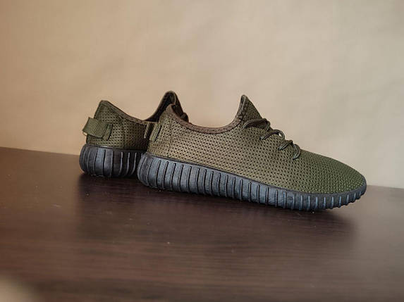 ЗНИЖКА! 41р (26 см) Літні кросівки Yeezy Boost KHAKI перфорація чоловічі із буст, фото 2