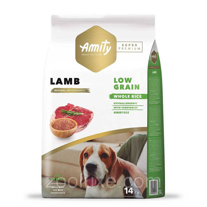 Amity Super Premium Low Grain All Breds Lamb & Rice 4 кг корм для собак Аміті Суперпреміум Ягня
