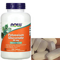 Калій NOW Foods Potassium Gluconate 99 mg 250 таблеток