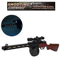 Іграшковий Пістолет-кулемет Шпагіна с лазером "Shooting Firearms" 70см
