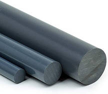 Стрижень ПВХ, d100*1000мм, пруток-коло, полівінілхлорид (PVC-U) темно-сірий