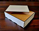 Подарункова коробка-бокс з відкидною кришкою білого кольору, фото 2