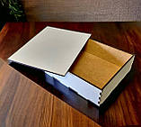 Подарункова коробка-бокс з відкидною кришкою білого кольору, фото 4