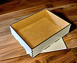 Подарункова коробка-бокс з відкидною кришкою білого кольору, фото 5