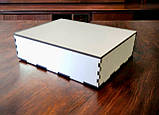 Подарункова коробка-бокс з відкидною кришкою білого кольору, фото 6