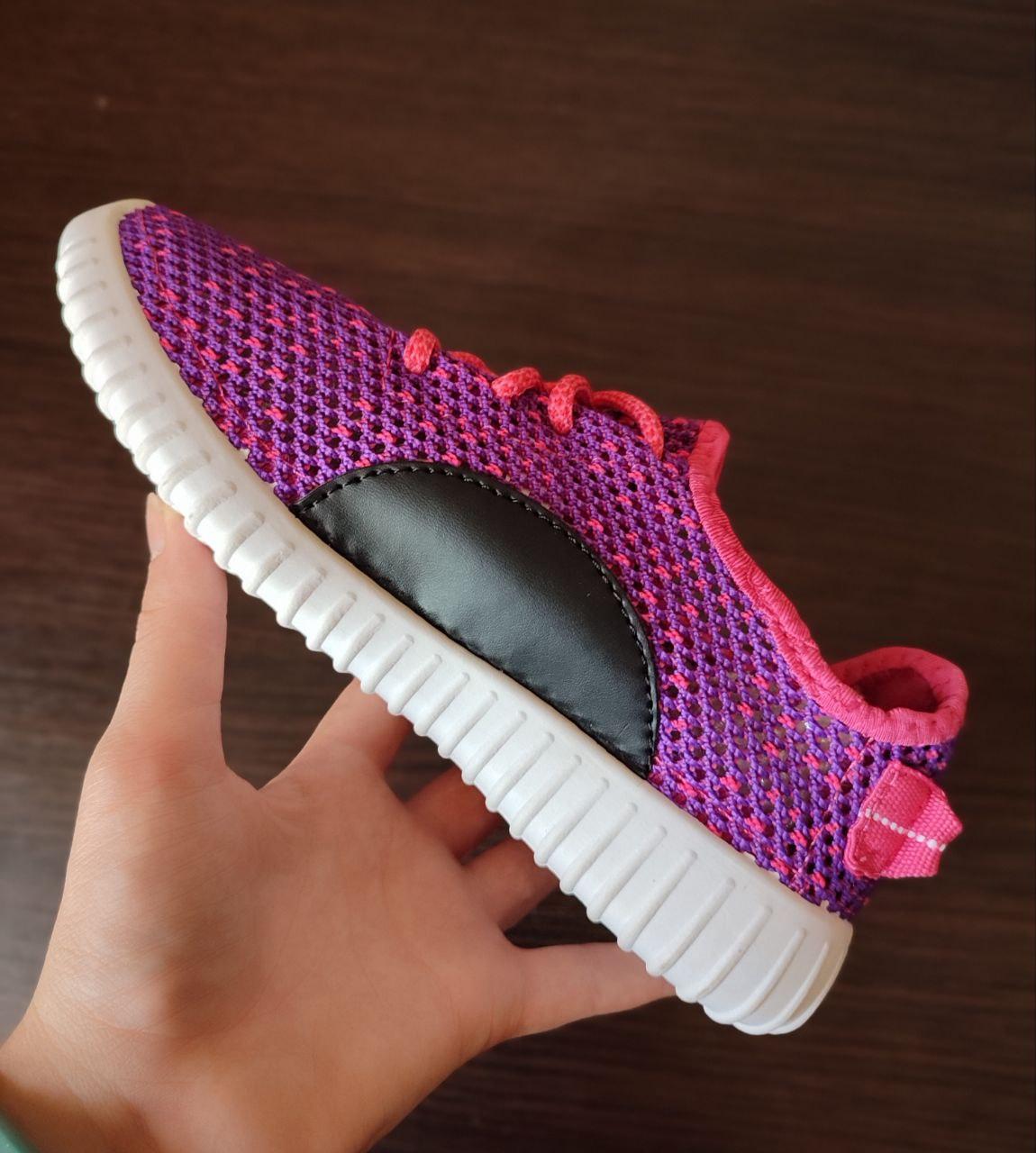 36р ЗНИЖКА! Літні кросівки Yeezy Boost PURPLE крупна сітка чоловічі із буст