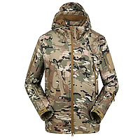 Куртка тактичная Флисовая SoftShell ClefersTac A33 с капюшоном и с липучками - Multicam Размер: L (5002485L)