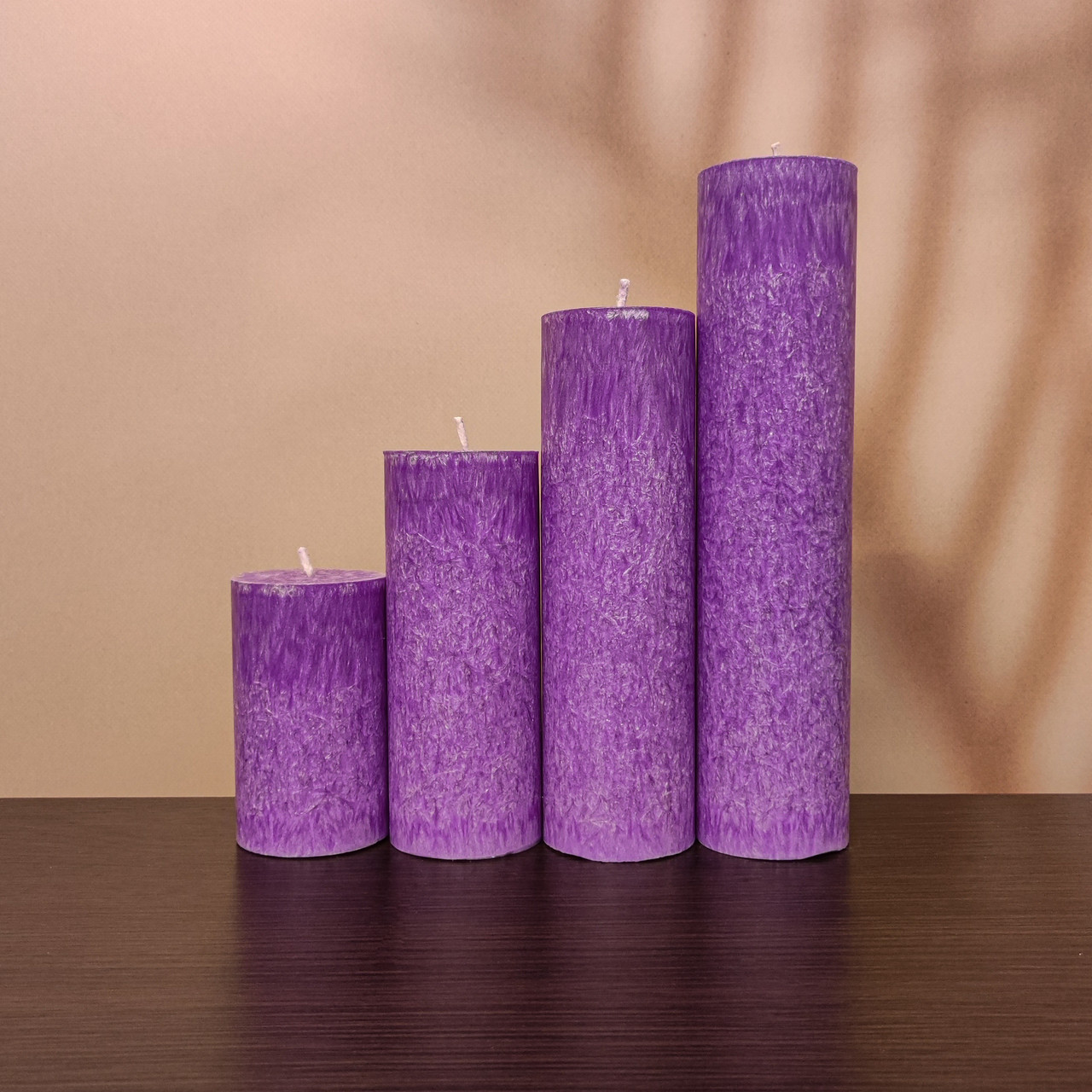 Фіолетові свічки з пальмового воску, фото 1