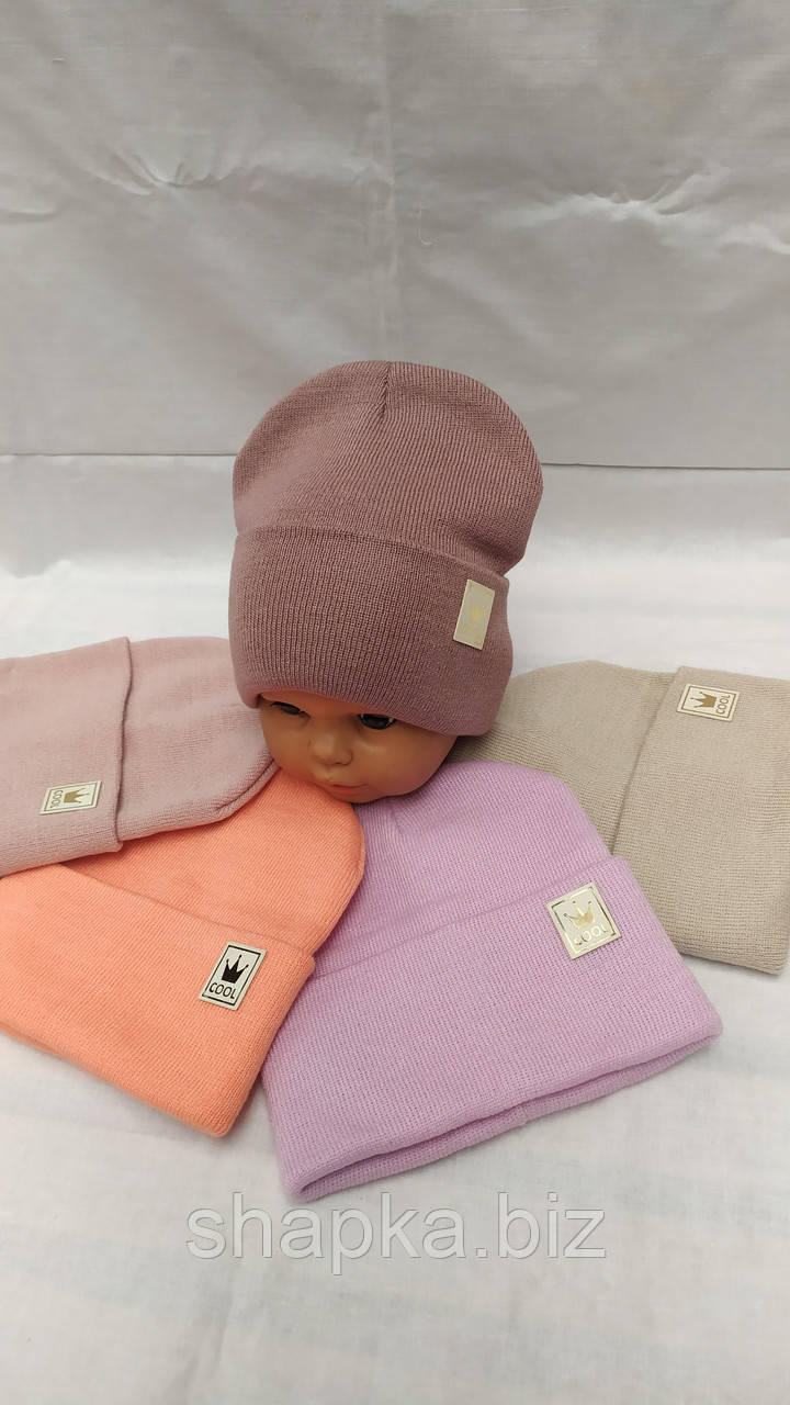 Шапка дитяча, подвійна вязка, фото 1