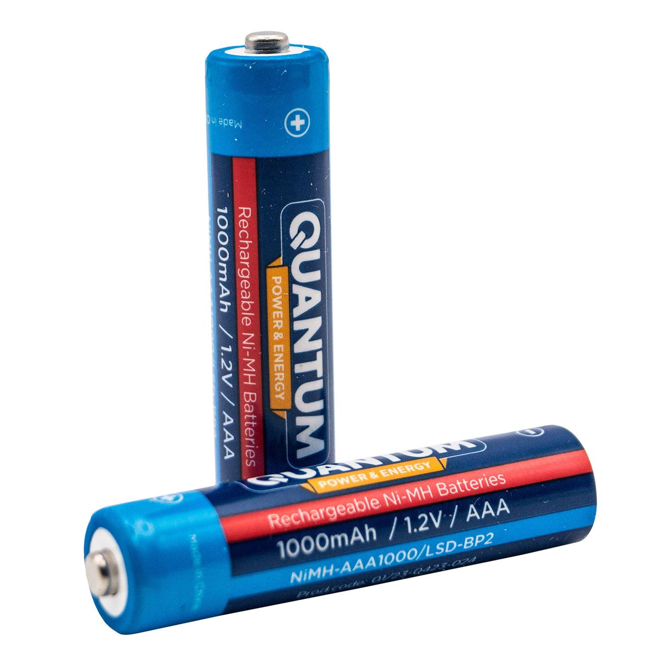 Акумулятор Ni-MH з низьким саморозрядом (LSD) Quantum 1000mAh AAA, 2шт/уп blister (012028)