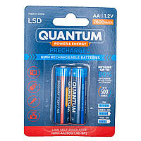 Акумулятор Ni-MH з низьким саморозрядом Quantum 2600mAh AA, 2шт/уп blister (012028)