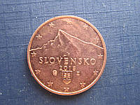 Монета 2 евроцента Словакия 2018