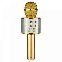 Беспроводной караоке микрофон WSTER WS-858 Gold Золотой