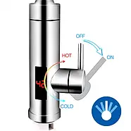 Проточний електричний водонагрівач з екраном метал Delimano RX-016 Нижнє підключення, фото 7