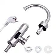 Проточний електричний водонагрівач з екраном метал Delimano RX-016 Нижнє підключення, фото 8