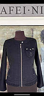 Куртка джинсова жіноча молодіжна, розміри L-4XL (3 кв) "ALPAKA" недорого від прямого постачальника