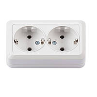 Розетка зовнішня подвійна з з/к Techno Systems