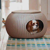 Лежак для тварин Curver Cozy Pet Home 17202130, пластиковий, з подушкою, коричневий