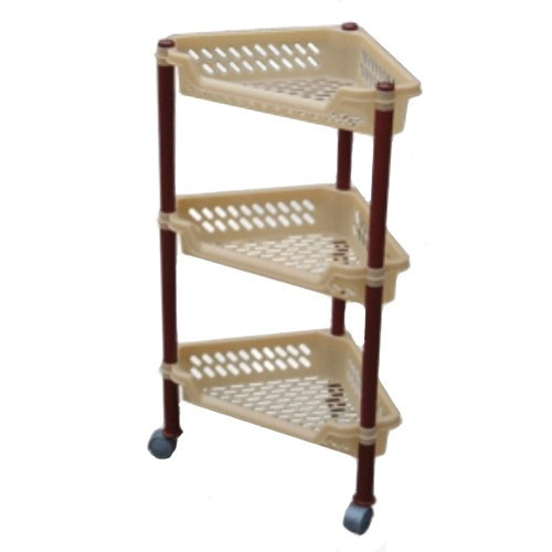 Етажерка кутова Конс 3-яр(76х30х30см), рожевий, фото 1