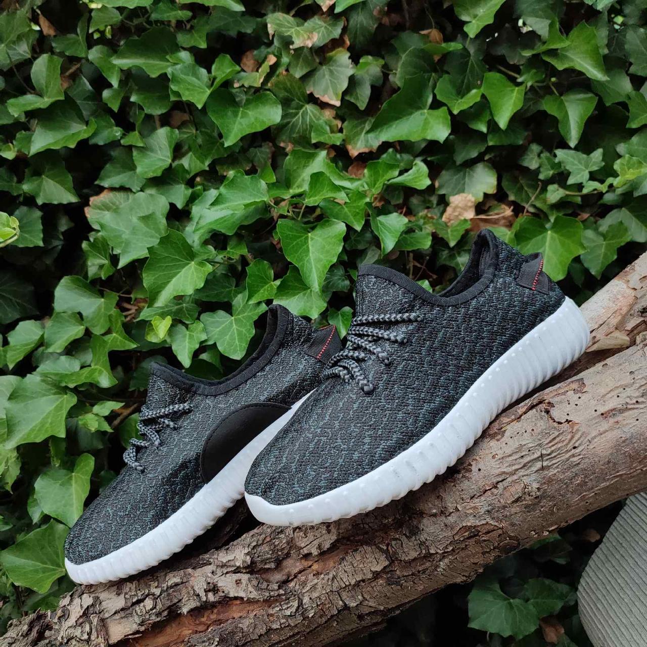 ЗНИЖКА! 39р (23.5 см) Літні кросівки Yeezy Boost BLACK / DARK GREY чоловічі із буст