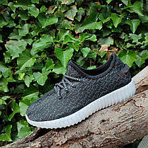 ЗНИЖКА! 39р (23.5 см) Літні кросівки Yeezy Boost BLACK / DARK GREY чоловічі із буст, фото 3