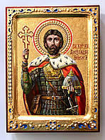 Ікона Святого Князя Олександра Невського (писана на дереві) розмір 27х20