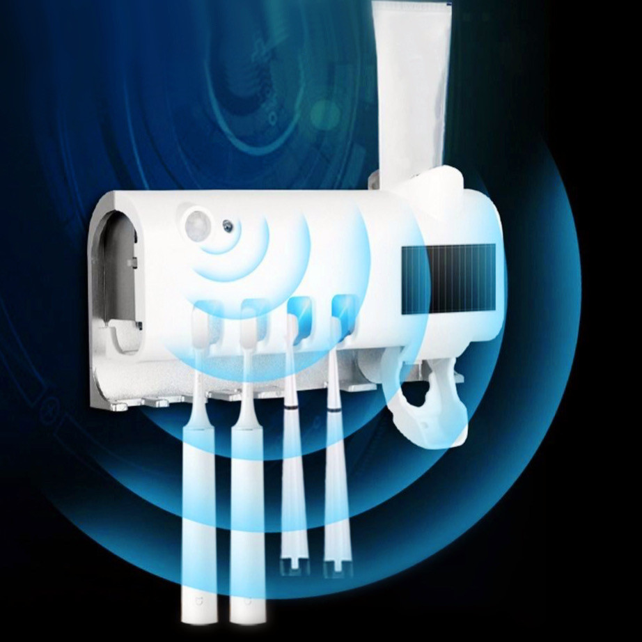 Тримач диспенсер для зубних щіток і зубної пасти ORIGINAL Multi-function Toothbrush sterilizer W-020